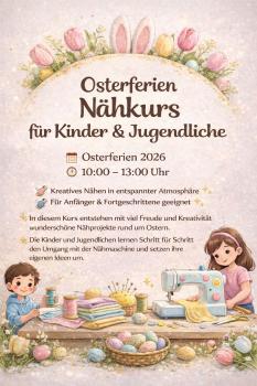 Kindernähkurs Osterferien in Gießen (Heuchelheim) - Nähen lernen für Kinder